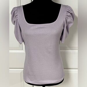 Shein Ribbed Puff Sleeve Top